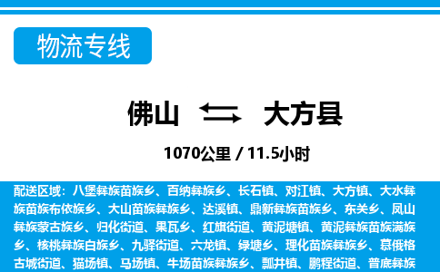 佛山到大方縣物流專(zhuān)線_佛山至大方縣物流公司_佛山到大方縣貨運(yùn)專(zhuān)線